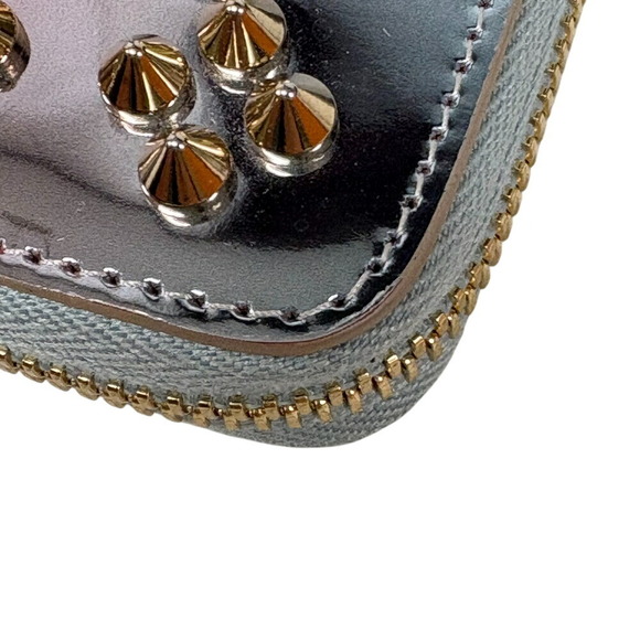 Christian Louboutin Panettone Lockstud Zip Around Wallet Card Coin Multicolor - Picture 3 of 11